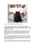 Akshay has already trained 10 black belt Martial Artists. – TOI WSDC